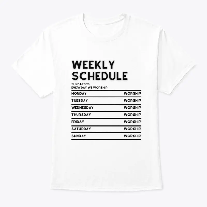 Weekly Schedule Basic Tee